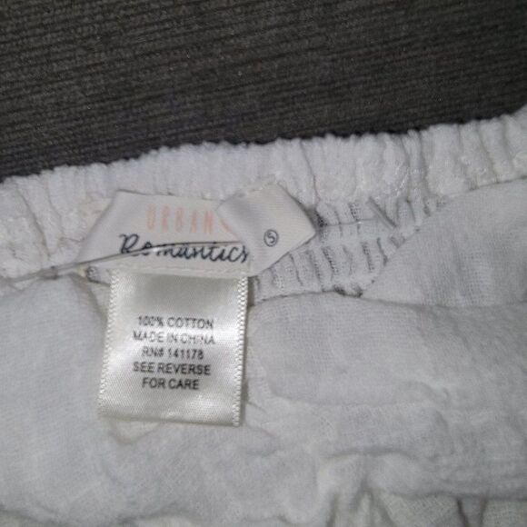 Urban Romantics Women's White Cotton Square Neck Crop Top Size Small - Picture 10 of 15